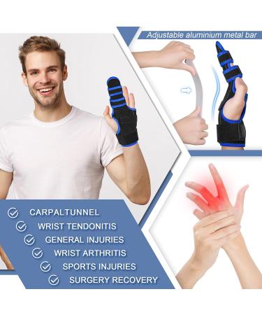 Trigger Finger Splint - Support for Middle Index Little & Ring Fingers | Hand Brace for Fractures Arthritis & Mallet Finger (Right Hand) - One Size Blue - Buy Online on GoSupps.com