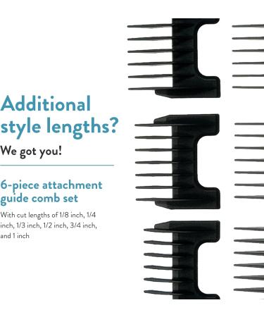 WAHL Professional 5-in-1 Clipper Guide Comb Set | Grooming for Dogs Cats & Horses - Arco Bravura Figura Chromado - Buy Online on GoSupps.com