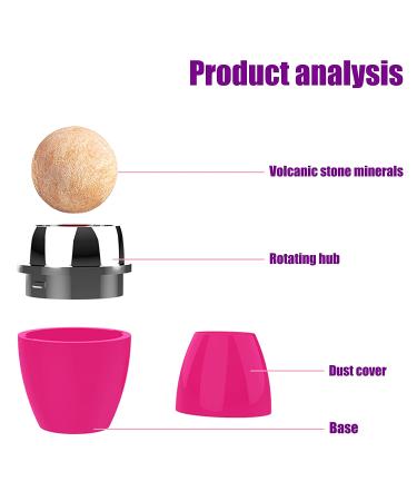 Oil Absorbing Volcanic Face Roller for Oily Skin Control | Reusable Facial Skincare Tool with Mini Massage | Pink Circle - Buy Online on GoSupps.com