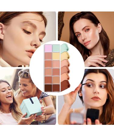  Ynnhik Face Correcting Palette - 12 Shades Correcting Cream Makeup Palette | High Coverage Correcting Cream for Women and Teens - Buy Online on GoSupps.com