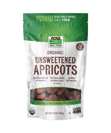 NOW Foods, Organic Dried Apricots, Unsweetened, No Preservatives, Added Sugar or Sulfur, 16-Ounce (Packaging May Vary)