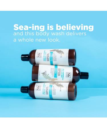Soapbox Sea Minerals & Blue Iris Body Wash - Moisturizing Cleanser with Aloe Vera & Shea Butter | 16oz Bottles (Pack of 3) - Paraben, Gluten, Silicone Free, Cruelty Free & Vegan - Buy Online on GoSupps.com