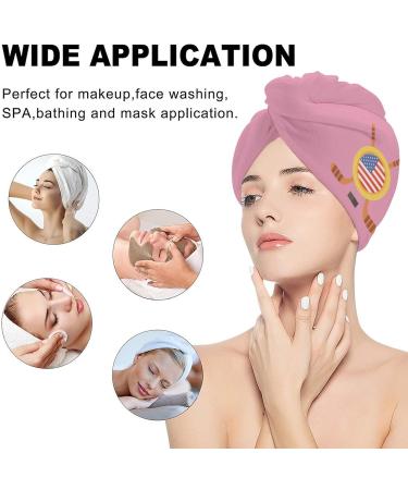Super Absorbent Hockey Microfiber Hair Towel Wrap for Women - 10x26 Inch Hair Turban with Button | International Shipping Available - Buy Online on GoSupps.com