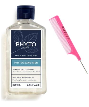 boem SIeekshop comb + Ph to Paris Ph tocyane Men Invigorating Shampoo - Man Hair Products 2024-2025 Newest Version (w/Pink Comb) (Ph tocyane Men Shampoo (8.5 oz))