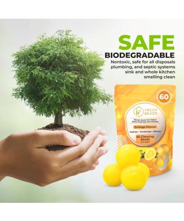 60-Count Lemon Scent Garbage Disposal Cleaner Capsules - Freshener & Deodorizer - Buy Online on GoSupps.com