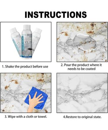 5 Pcs Granite Countertop Cleaner - 100ml Marble Stain Remover Kitchen Cleaning Supplies for Granite/Quartz/Marble/Stone Work and Counter Surfaces Dobooo - Buy Online on GoSupps.com