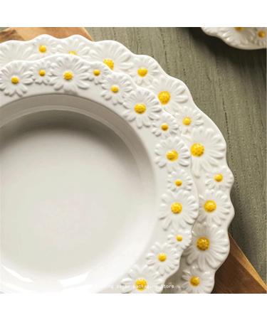 Serving Plates Ceramic Embossed Dinner Plate Dinner Household Tableware Fruit Plate Dim Sum Plate Dinner Plate Baking Plate Kitchen Tableware for Appetizer Dinner and Desserts (Size : 20cm) - Buy Online on GoSupps.com