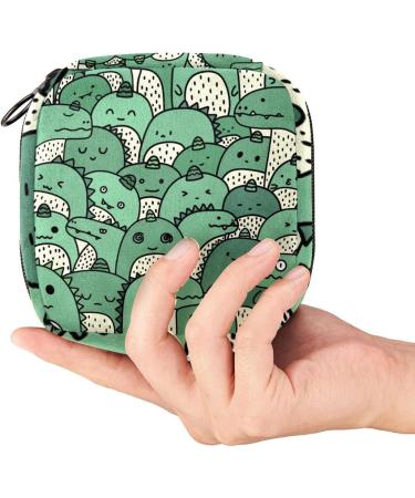 Dinosaur Period Bag | Menstrual Cup Pouch & Storage Organizer for Sanitary Napkins | Multicolored 08 - Buy Online on GoSupps.com