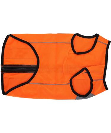 Qcwwy XL Fluorescent Orange Reflective Vest for Dogs - Safety Jacket & Pet Clothing | Bright Warning Safety Gear - Buy Online on GoSupps.com