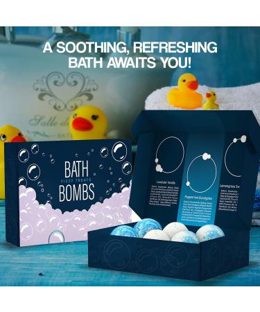 MAJESTIC PURE Bath Bombs Set of 6 - USA Made Fizzies with 100% Pure Essential Oils, Coconut Oil & Shea Butter for Luxury Bubble Bath & Spa Experience - Perfect Birthday & Mother's Day Gifts - Buy Online on GoSupps.com