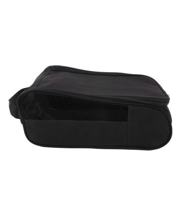Golf shoe travel bag foldable splash-proof dustproof scratch-resistant breathable network golf shoe bag for golf exercises leisure sport black