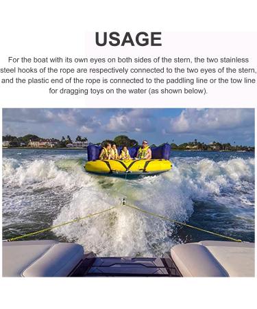 Jranter Watersports Heavy Duty Tow Harness 18 Feet - Ideal for Towing 1-4 Rider Towable Tube, Water Ski, Wakeboard - Yellow/Black - Buy Online on GoSupps.com