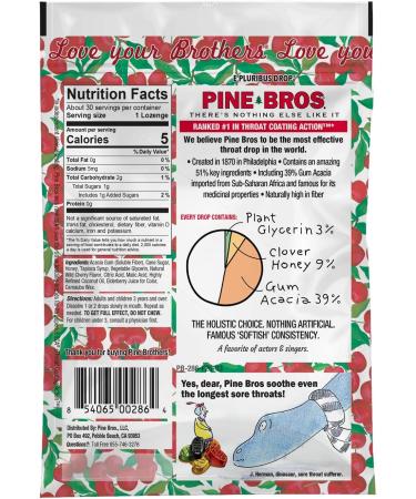 Pine Bros. Wild Cherry Throat Lozenges for Throat Comfort Softish Drops Approx 30 Drops 24 Bags Wild Cherry 24 - Buy Online on GoSupps.com