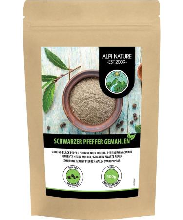 Organic Black Pepper Ground 500g - 100% Natural & Vegan | Pack of 1 - Buy Online on GoSupps.com