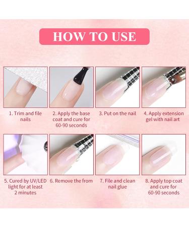 Builder Gel UV for Fiberglass Nail Extensions - Light Pink 15ml | Perfect Gel Nail Modeling - Buy Online on GoSupps.com