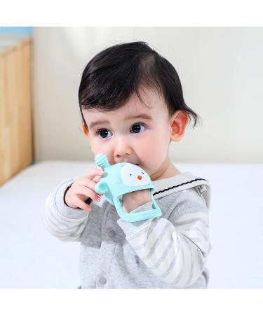 COZYPANDA Baby Teether - BPA Free Silicone Teething Toys for Babies 0-6 Months - Never Drop Teething Pacifier for Teething Relief (Green) - Buy Online on GoSupps.com