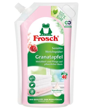 Frosch pomegranate sensitive softener soft laundry & care on a vegetable basis vegan 40 wash loads 1-pack (1 x 1000 ml) pomegranate 1 l (1 Pack)