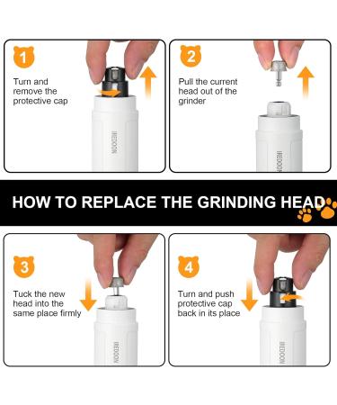 Iredoon Dog Nail Grinders Replacement Head - Integrated Grinding Head for Casfuy & Most Brands - Highly Efficient Safe & Durable (1 Piece) 80# - Buy Online on GoSupps.com