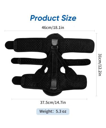 LISTENJIALE Plantar Fasciitis Night Splint - 2 Pack with Arch Support & 3 Adjustable Straps - Relief Brace for Foot Drop, Achilles Tendonitis (Black) - Buy Online on GoSupps.com
