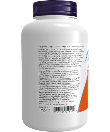Now Foods Neptune Krill 1000mg - 120 Softgels | Omega-3 Support - Buy Online on GoSupps.com