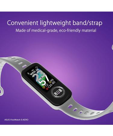 ASUS HC-C05 VivoWatch Aero 5 - Waterproof Fitness Tracker with Step Monitoring Heart Rate Altimeter & More | International Shipping - Buy Online on GoSupps.com