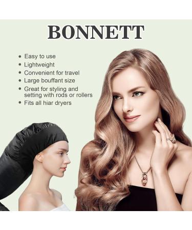 Wisebom Adjustable Hair Dryer Bonnet Attachment | Drying Cap for Styling Curls & Deep Care - Black - Buy Online on GoSupps.com