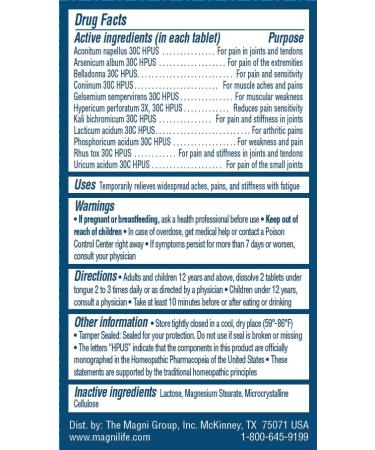 MagniLife Fibromyalgia Support Fast-Acting Relief Tablets - 125 Quick Dissolve Tablets - Buy Online on GoSupps.com