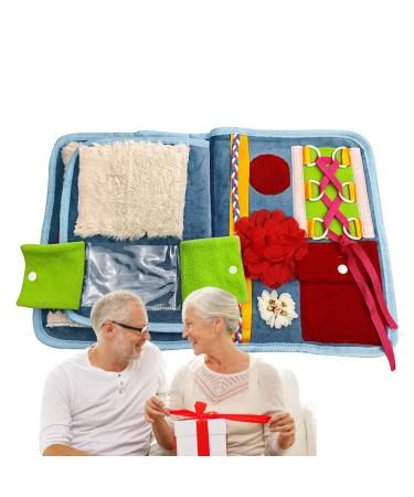 Frifer Sensory Blankets for Adults | Sensory Blanket for Calming Elderly | Products Versatile Loss Fidget Toys for Seniors Elderly with