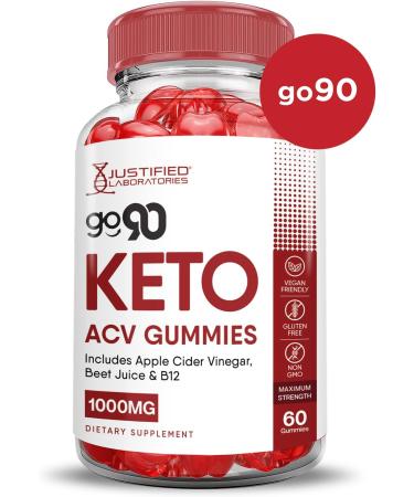 (3 Pack) Go 90 Keto ACV Gummies Advanced Formula 1000MG Go90 Keto Gummies Apple Cider Vinegar Formulated with Pomegranate Beet Juice Powder B12 Vegan Non GMO 180 Gummys - Buy Online on GoSupps.com