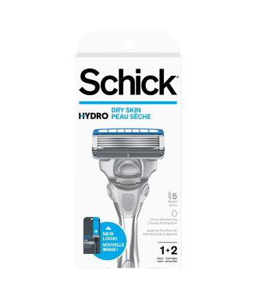 Schick Hydro 5 Sense Hydrate Razor with Shock Absorb Technology for Men 1 Handle with 2 Refills 1 Count