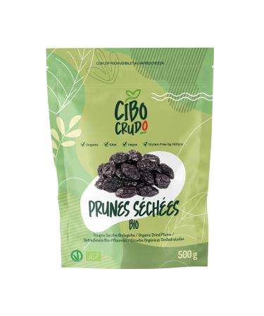 Organic Pitted Agen Prunes - 500g. Raw Pitted Prunes Untreated No Added Sugar. Source of Fiber and Vitamins AB and K. Add to Muesli and Cereals or Herbal Teas and Infusions.