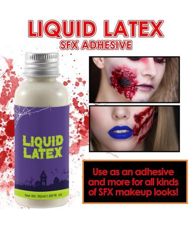 Liquid Latex Makeup 50ml Liquid Latex Face Paint | Supplies for Scar Creation Makeup Artists Photography Models Body Painting Cosplay Theatre Students - Buy Online on GoSupps.com