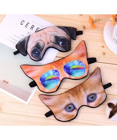 5 Pack Cute Animal Sleep Eye Masks - Soft Plush Blindfolds for Kids, Girls, Men, Women - Perfect for Travel, Nap, and Night Sleeping - Buy Online on GoSupps.com
