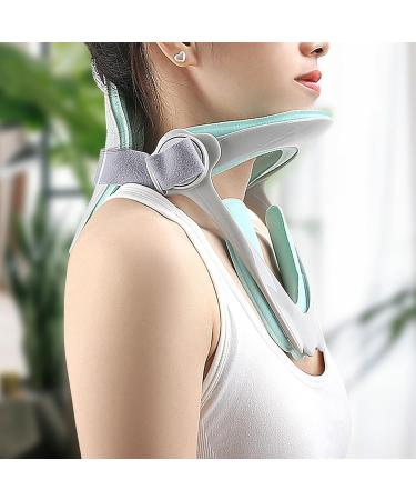 Shakven Adjustable Neck Brace | 360 Degree Adjustable Front Neck Posture Brace - Forward Head Posture Correction Cervical Neck Traction for Watching Videos - Buy Online on GoSupps.com