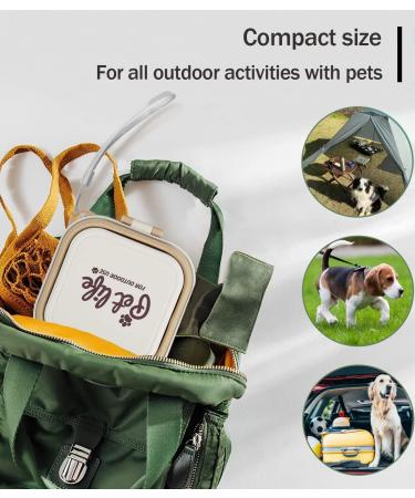 Portable Foldable Dog Bowl - Collapsible Travel Bowl with Lid & Carabiner | 800ml for Dogs & Cats - Perfect for Walks Travel & Home (White) - Buy Online on GoSupps.com
