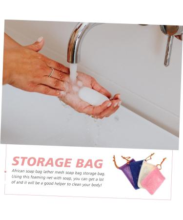 WOONEKY 8pcs Soap Bag Foaming Net Small Mesh Bag Natural Soap Bar Soap Holder Soap Exfoliating Bags Nylon - Buy Online on GoSupps.com