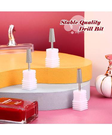 3 Pieces Tapered Barrel Carbide Nail Drill Bit Set - Acrylic Nail File Cuticle Bits for Gel Nails - Manicure Pedicure Tools (XF F M) - Buy Online on GoSupps.com