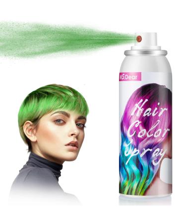 Temporary Green Hair Spray for Parties and Events - One-Time Use Wash-Off Hair Dye for Crazy Hair Day 100ML