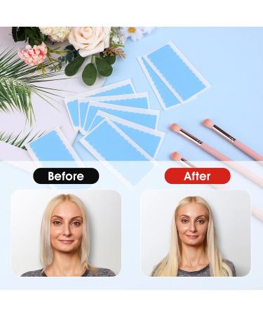 Mozeat Lens 240 Pcs Hair Extension Replacement Tape Strips - Adhesive Wig Band Tabs (4 x 0.8cm) - Blue Striking Real Hair Extension Tape - Buy Online on GoSupps.com