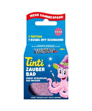 Tinti Magic Bath Pink - Fizzy Bath Bomb with Surprise 1 Pack 1 piece (1 pack)