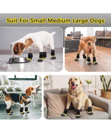 Kuoser Dog Socks - Anti-Slip Paw Protection (3 Pairs) | Durable Dog Shoes for Hardwood Floors (6-Pack) | Black Size S - Buy Online on GoSupps.com