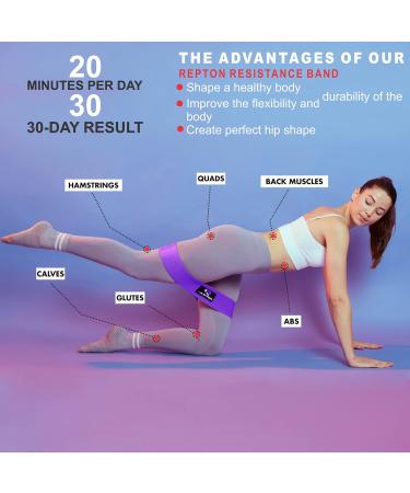 3-Piece Resistance Bands Set for Glutes, Hips, and Legs Workout | Non-Slip Booty Band for Home Gym Fitness | Ideal for Women and Men | Purple Physio Resistant Loop - Buy Online on GoSupps.com