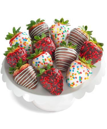 12 Happy Birthday Chocolate Covered Strawberries Dozen Strawberries