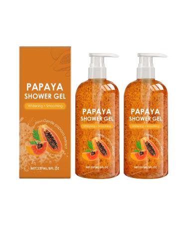 YOENBG Papaya shower gel whitening smoothing and exfoliating shower gel longlasting nourishing and moisturizing for dark skin men and women 2