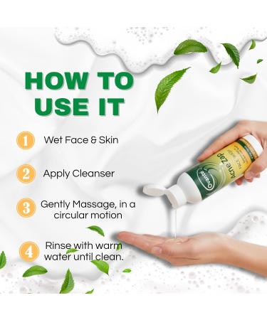 OVANTE Facial Cleanser Wash with Tea Tree oil for Sensitive Skin - 4.0 oz - Buy Online on GoSupps.com
