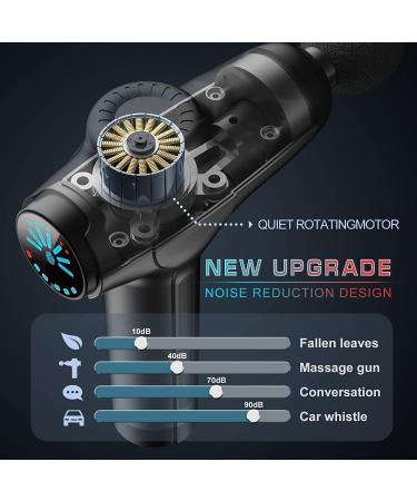 Cotsoco Massage Gun - Deep Tissue Percussion Muscle Massager for Athletes | Super Quiet & Portable Electric Device with 12 Heads - Black - Buy Online on GoSupps.com