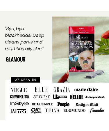 Activated Charcoal Nose Pore Strips - Blackhead Remover & Pore Cleanser - 4 Pcs - Buy Online on GoSupps.com