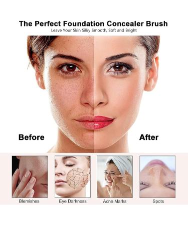 3 Piece Makeup Brush Set for Flawless Foundation, Concealer, and Blending - Ideal for Liquid, Cream, and Powder Application - Buy Online on GoSupps.com