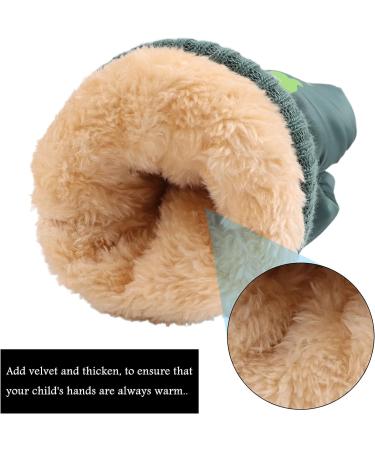 XIAOHAWANG Kids Ski Gloves | Waterproof Dinosaur Mittens 2-8 Years | Green | 2-4 Years - Buy Online on GoSupps.com