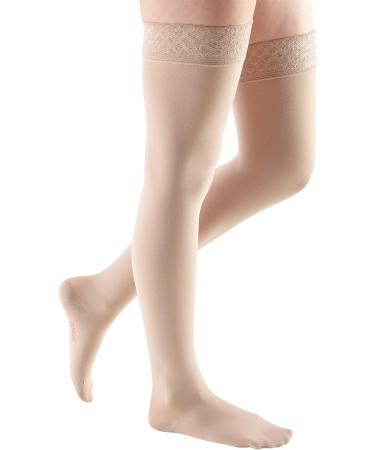 Shop mediven Comfort Thigh Highs for Women - 20-30 mmHg Lace Top-Band Closed Toe Standard Natural II - International Shipping - Buy Online on GoSupps.com